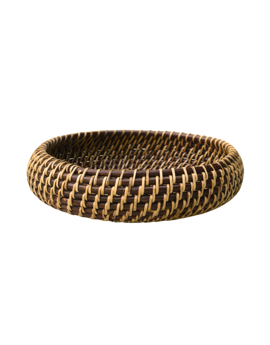 Brown Rattan Apple Bowl