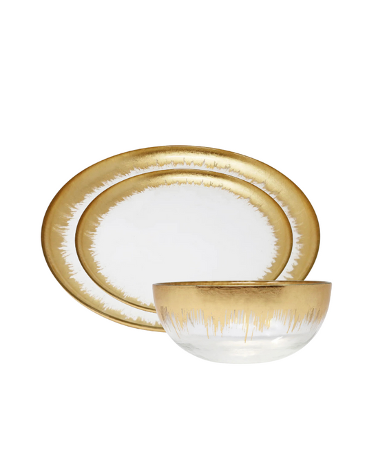 Service for 4 Brushed Dinnerware Set