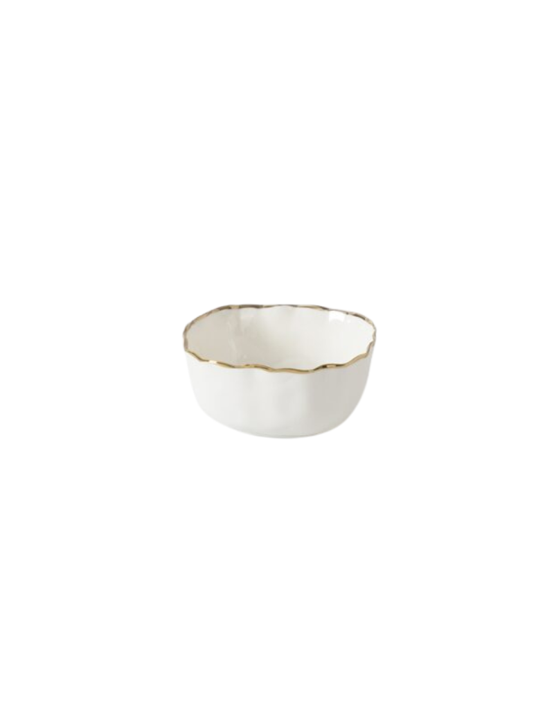 Gold Trim Snack Bowl