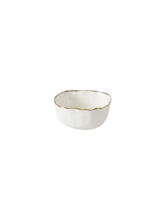 Gold Trim Snack Bowl