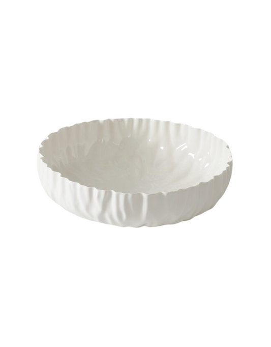 Pleated Extra Large Shallow Bowl