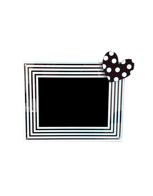 Infinity Black & White Heart Picture Frame