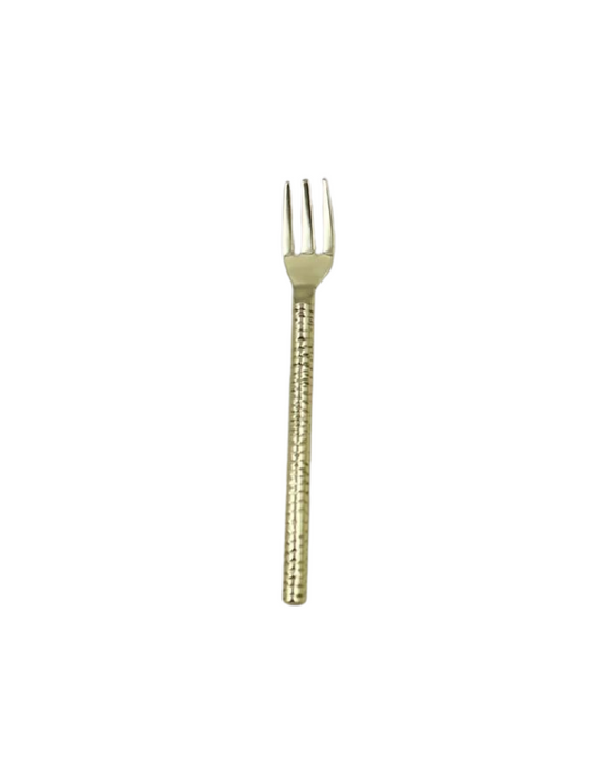 Gold Hammered Dessert Fork