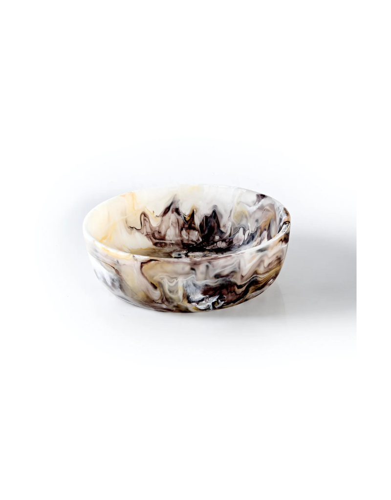 Mocha Swirl Small Resin Bowl