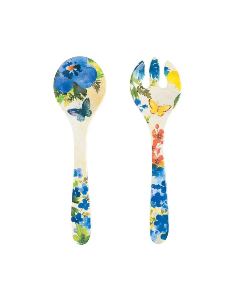 Butterfly Floral Melamine Salad Servers