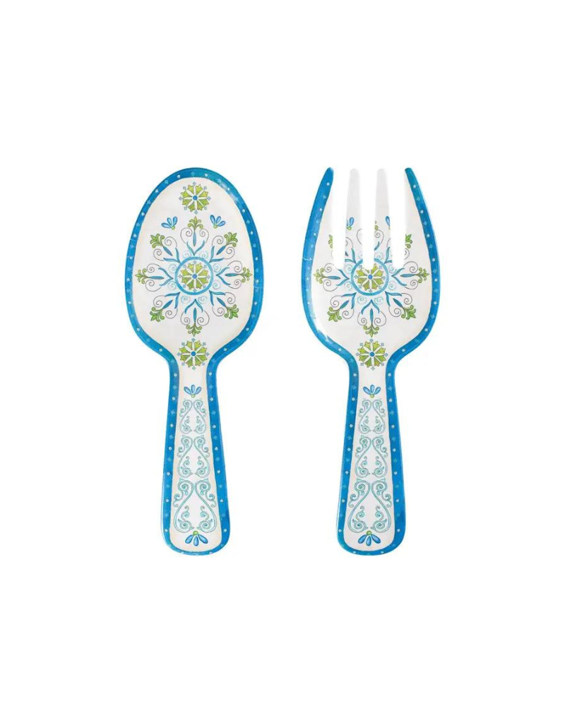 Jewel Medallion Melamine Salad Servers