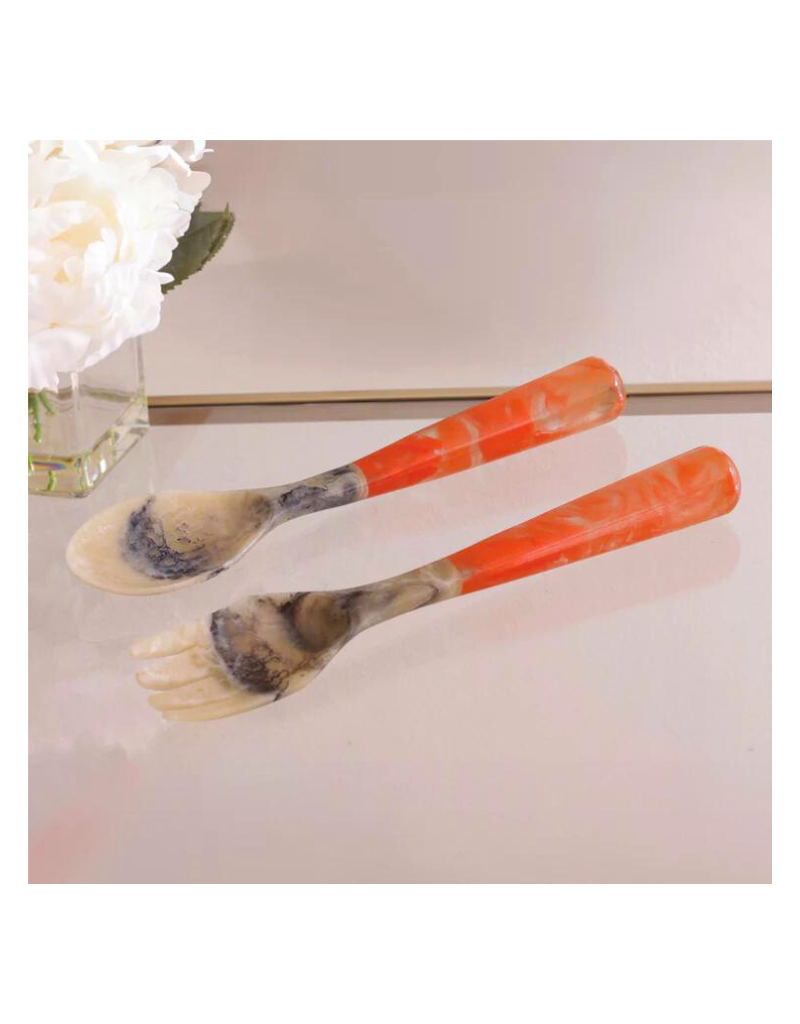 VIDA Resin Orange Salad Servers