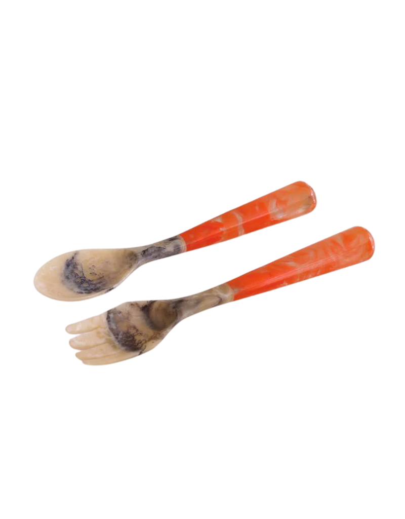 VIDA Resin Orange Salad Servers