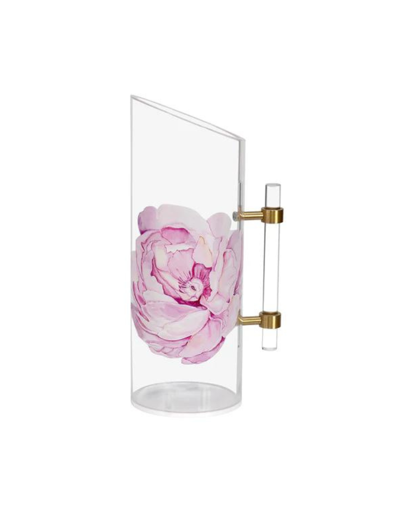 Lucite Floral Pitcher