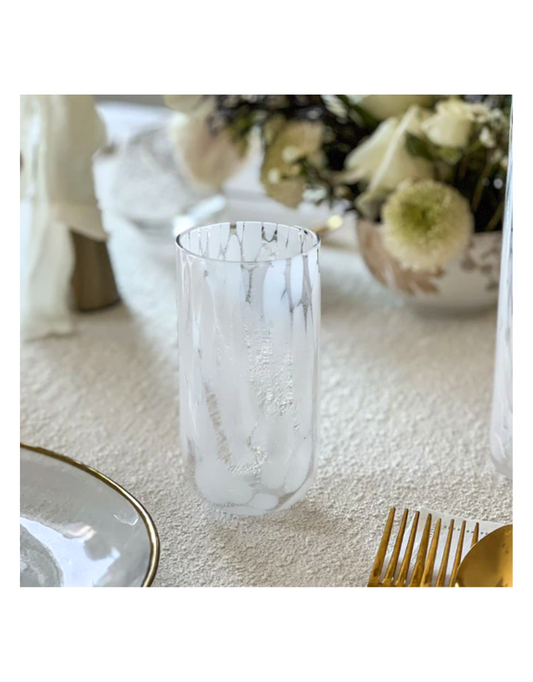 White Stained Tall Tumblers