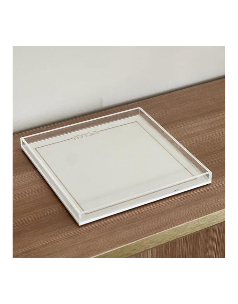 Lucite Leatherette Havdalah Tray