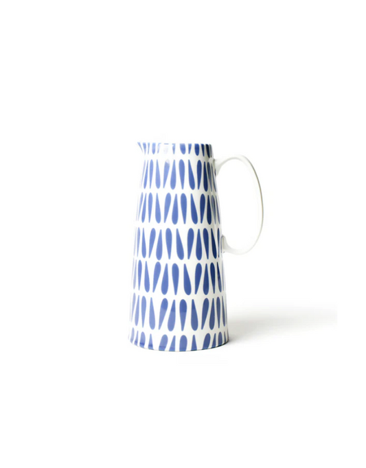 Iris Blue Drop Pedestal Pitcher