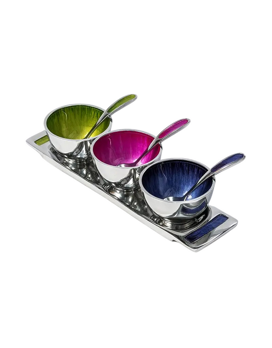 Enamel Dip Bowls Set