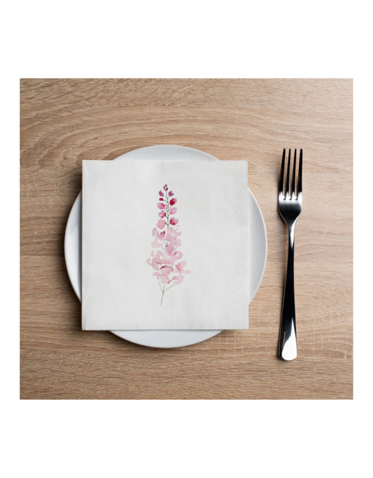 Pink Tall Flower Napkins