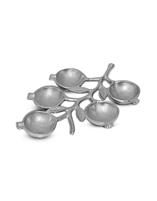 Silver Five Section Pomegranate Bowl