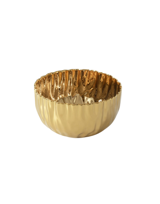 Pleated Medium Porcelain Bowl