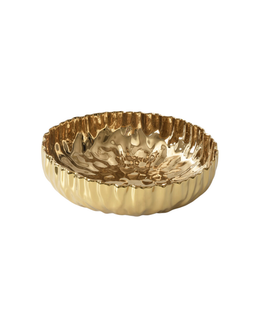 Pleated Extra Large Shallow Bowl