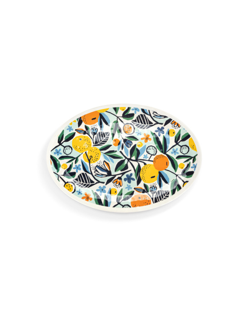 Citrus Blooms Melamine Oval Platter