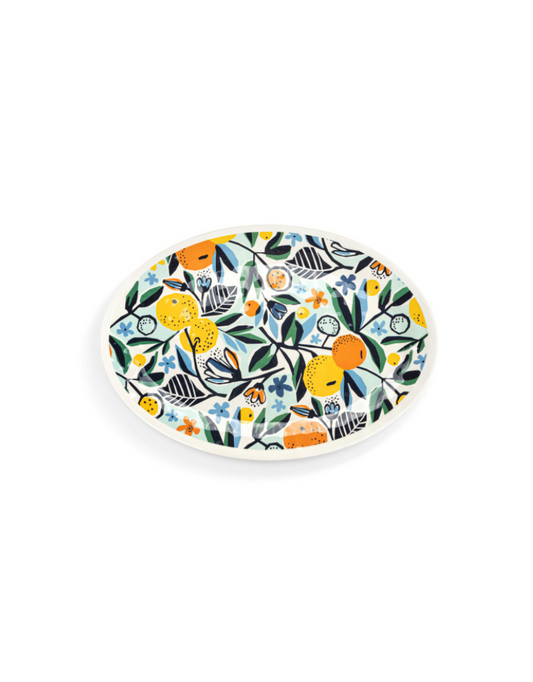 Citrus Blooms Melamine Oval Platter