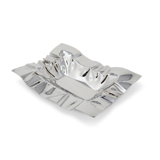Rectangular Stainless Steel Crumpled Bowl