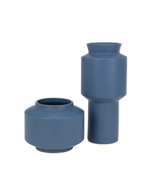 Cobalt Duo Vases - Set of 2