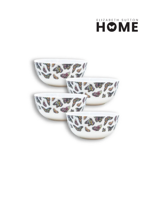 Elizabeth Sutton Collection: Butterflies Melamine Bowl Set