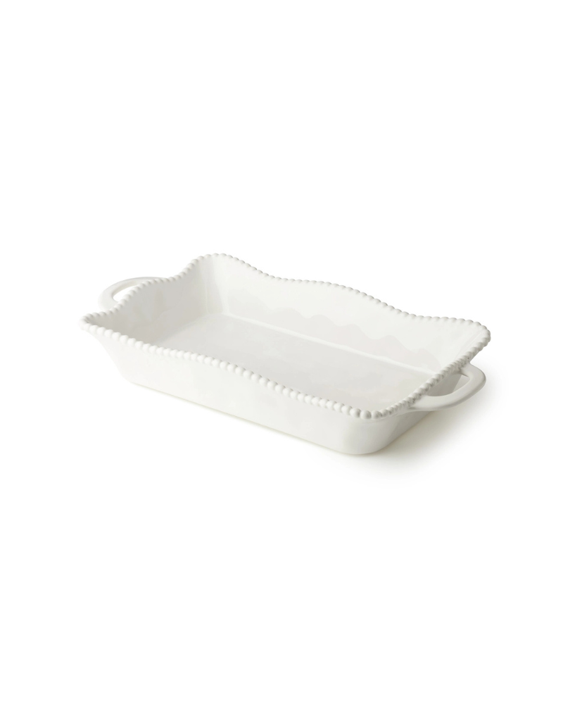 Perlette Cream Rectangular Baker