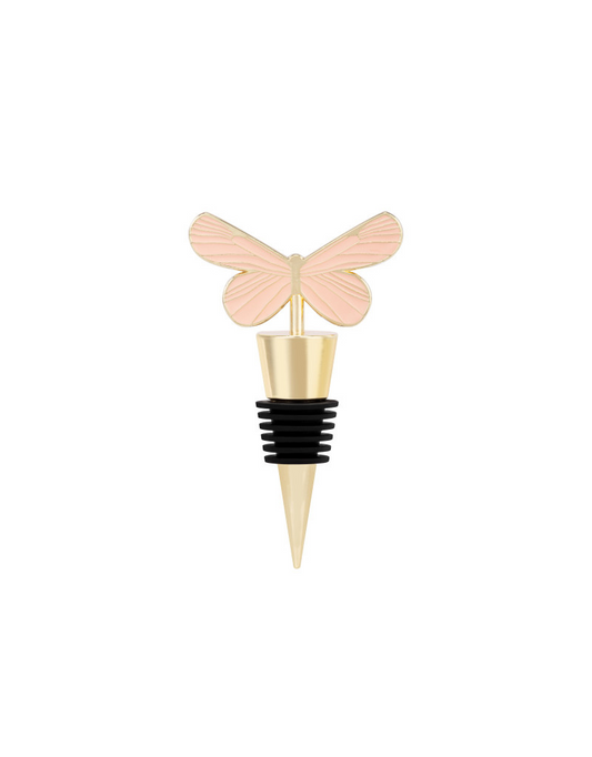 Pink & Gold Butterfly Bottle Stopper