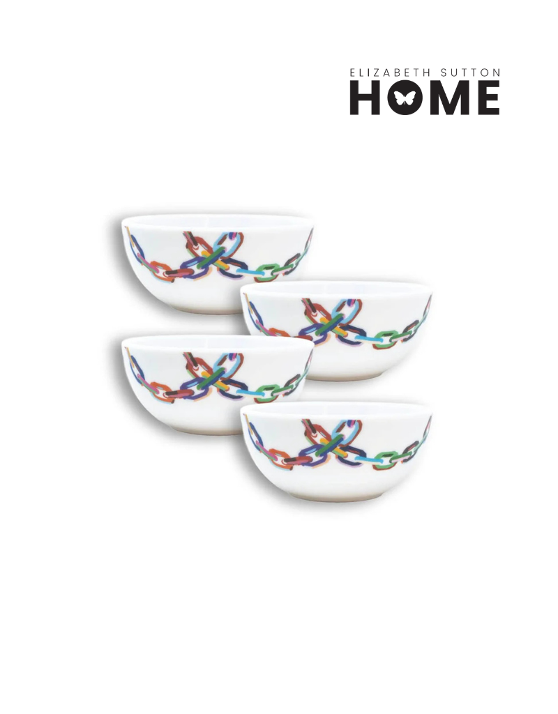 Elizabeth Sutton Collection: Large Chain Link Melamine Bowl Set