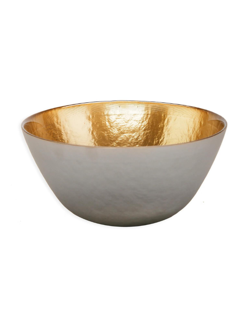 Gold & Grey Brushed Salad Bowl