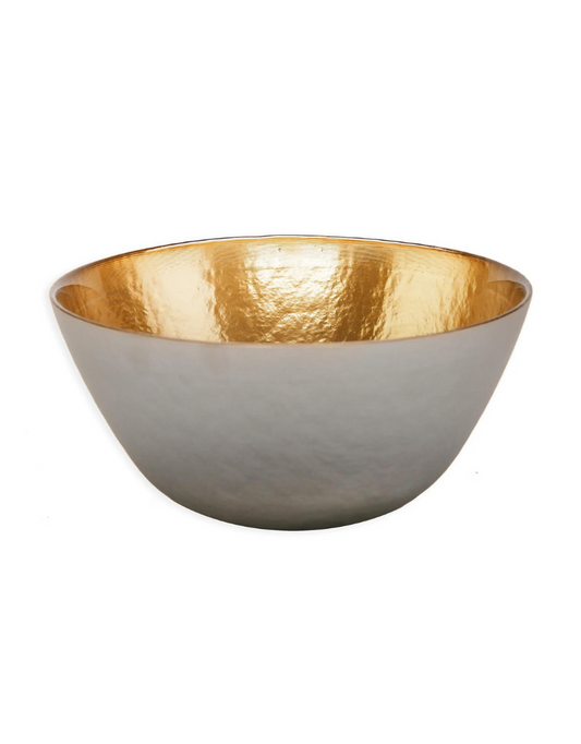 Gold & Grey Brushed Salad Bowl