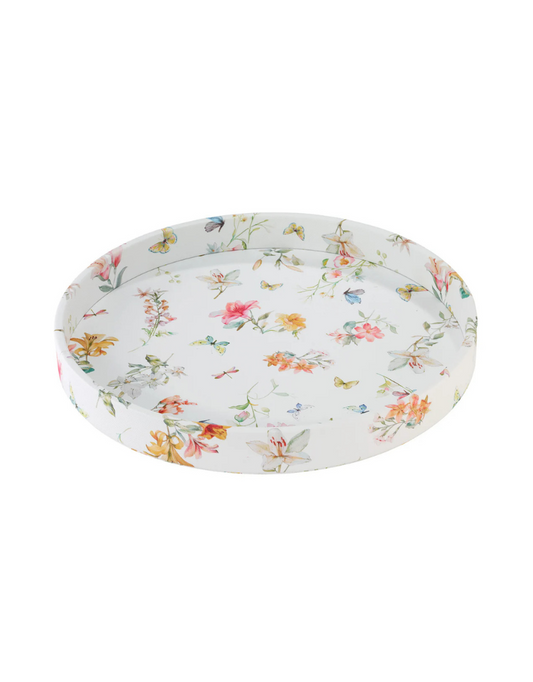 Lily Garden Round Tray