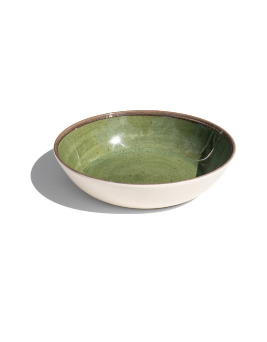 Retreat Pottery Green Serving Bowl