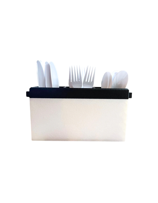 Black and White Cutlery Caddy