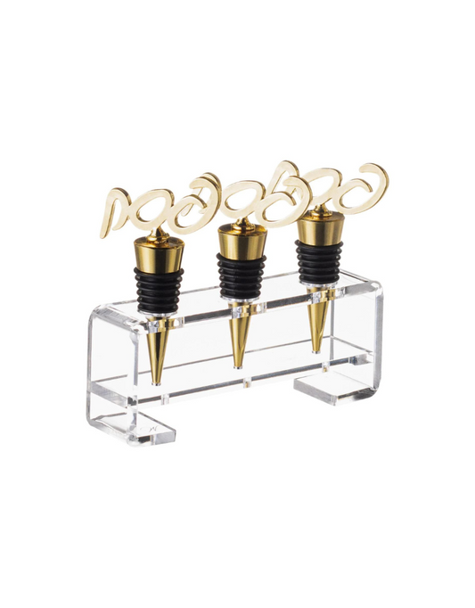 "Pesach" Wine Stopper Set