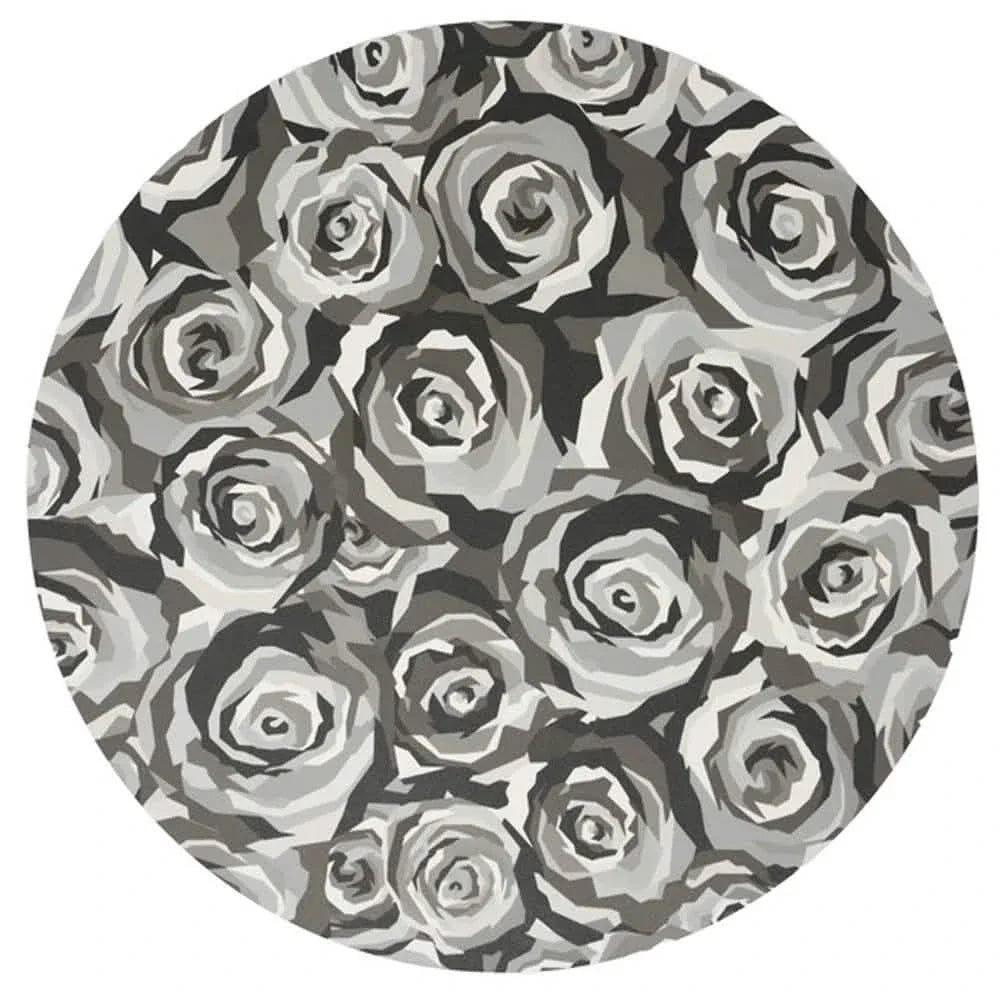 Elizabeth Sutton Collection: Grayscale Roses Vinyl Placemat Set