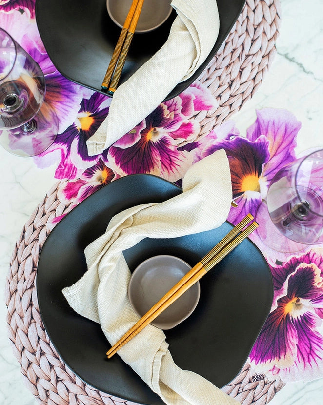 Pansy Spill-Proof Placemat Set