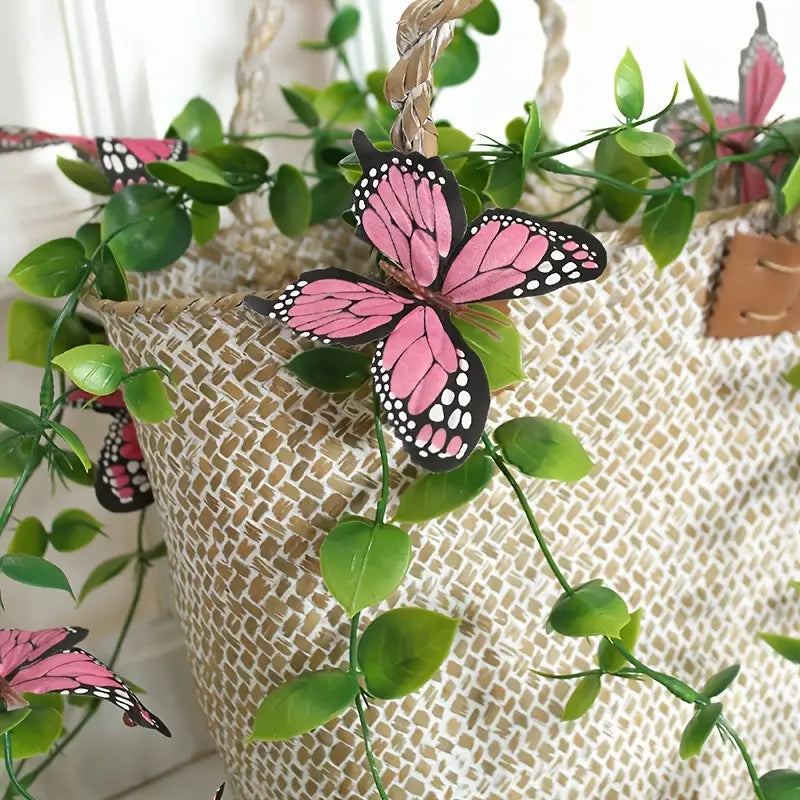 Pink Butterfly Hanging Vine