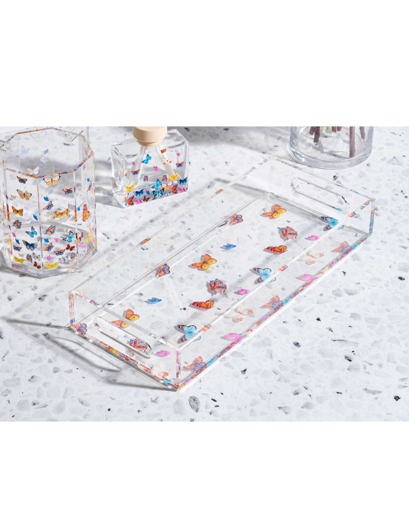 Colored Butterfly Bread/Towel Tray