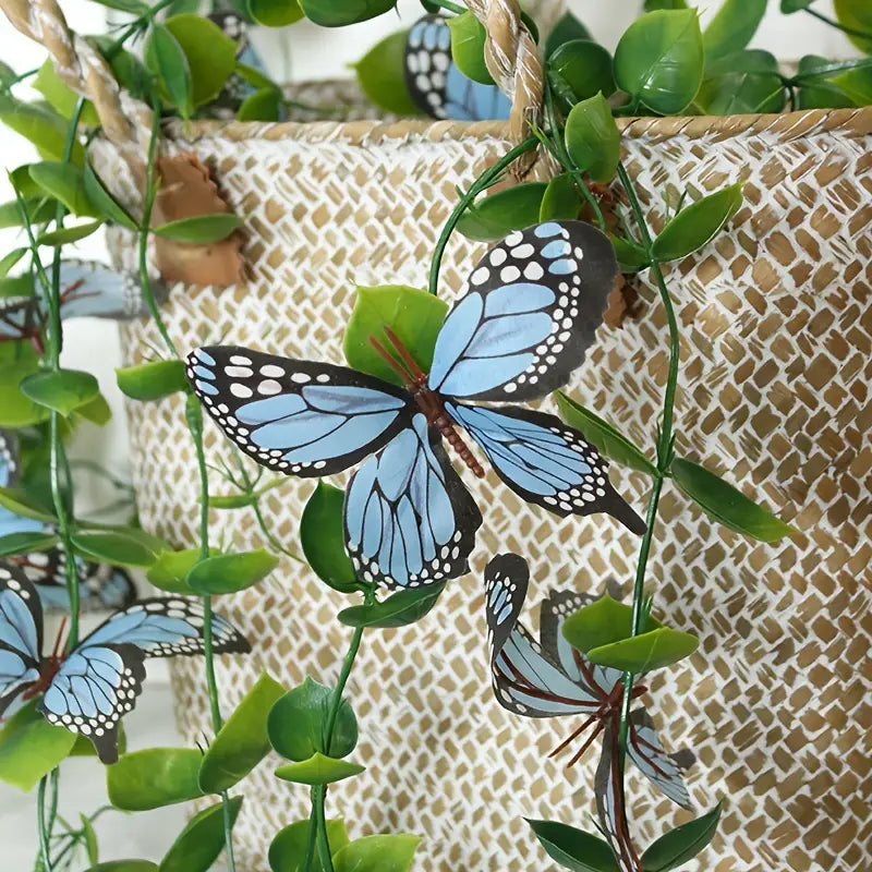 Blue Butterfly Hanging Vine