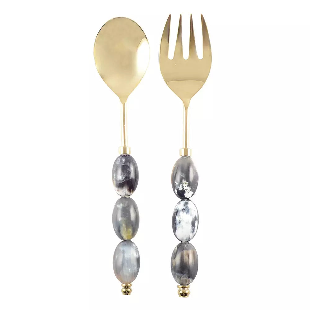 Gold and Resin Salad Servers