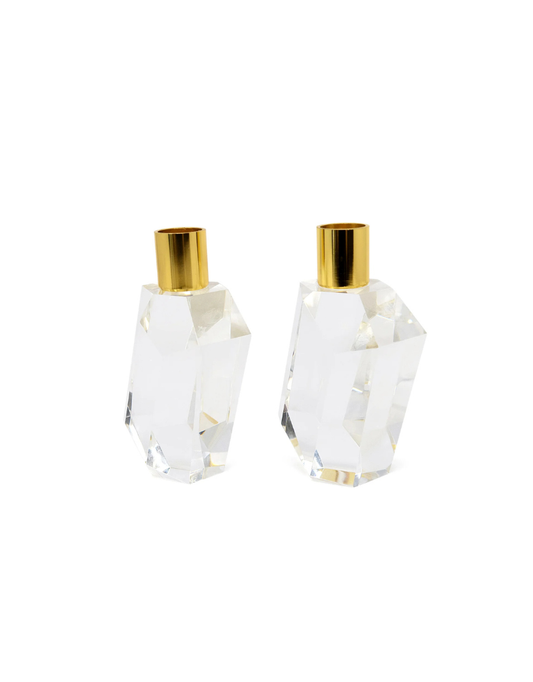 Set of 2 Crystal Candle Holders