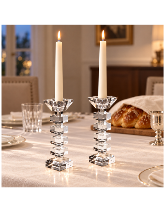 Crystal Candle Holder Set