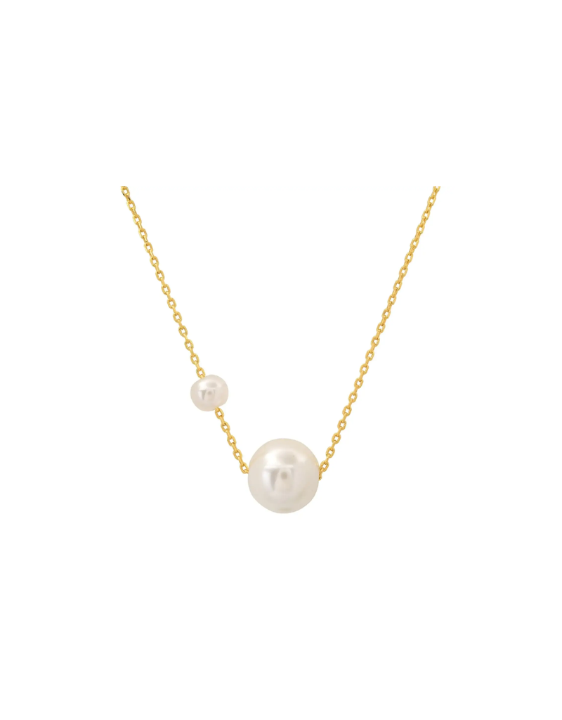 Double Pearl Pendant Necklace