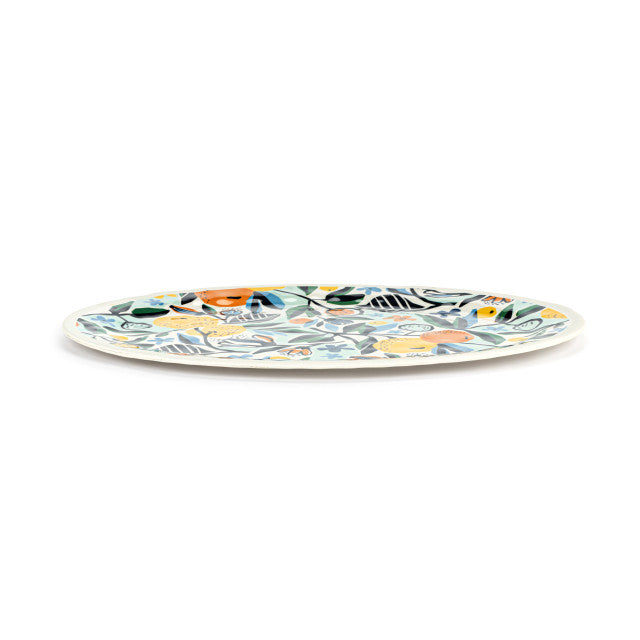 Citrus Blooms Melamine Oval Platter