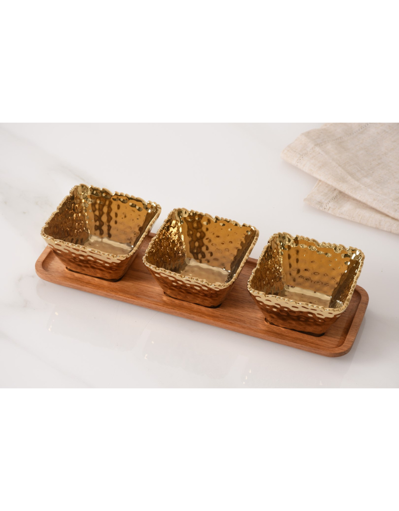 Gold Porcelain Entertaining Set
