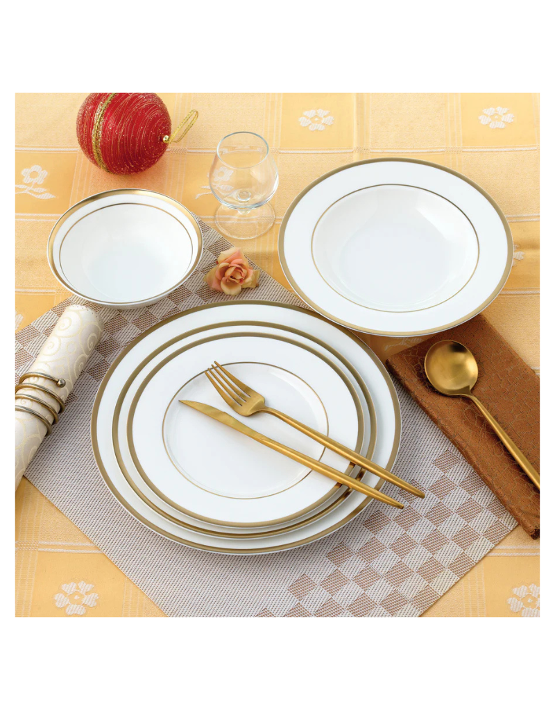 Gail White 20pc Bone China Dinnerware Set