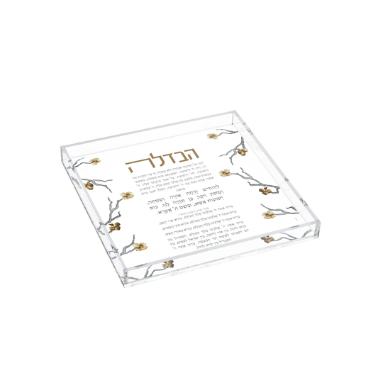Golden Branch Havdalah Tray