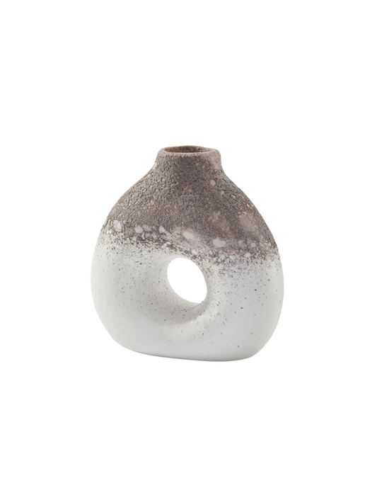 Ceramic Vase // Grey & White