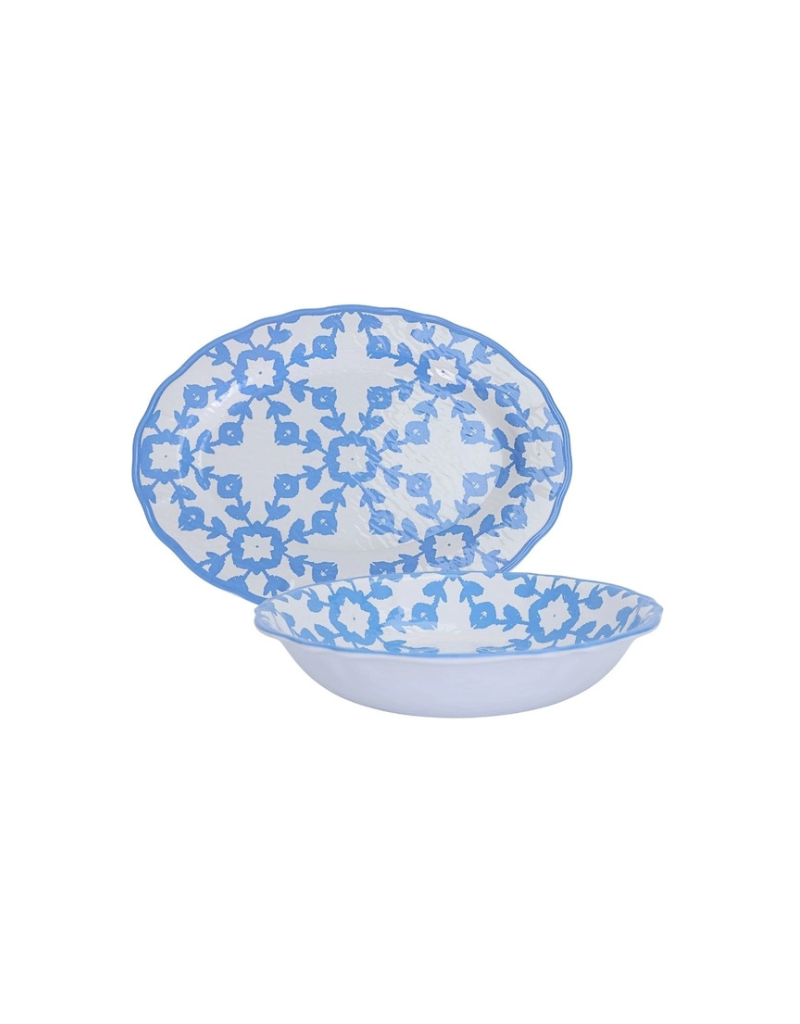 Highlands Blue Melamine Serving Bowl